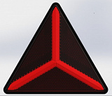 Световозвращатель Неон NEW  треугольник диодный универсальный 10-30В, 2 режима,  с функцией проблескового маяка 