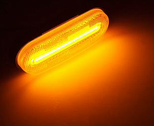 Фонарь габаритный 154 желтый универсальный (спираль) с кронштейном 24в