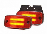 Фонарь габаритный 159 красный   с неоновым маркерным светом (две полосы) 24в