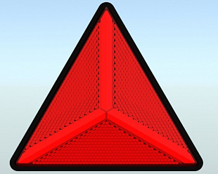 Световозвращатель Неон NEW  треугольник диодный универсальный 10-30В, 2 режима, бегущий